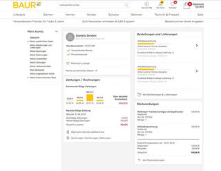 Neuer "Mein-Konto"-Bereich